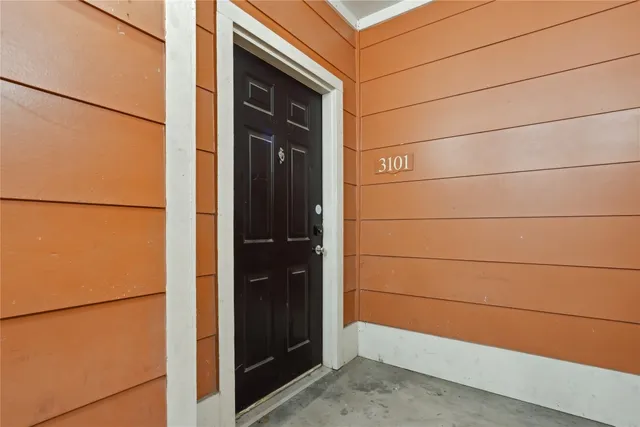 a view of a door of the house