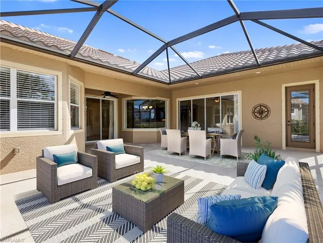 a outdoor living space with furniture