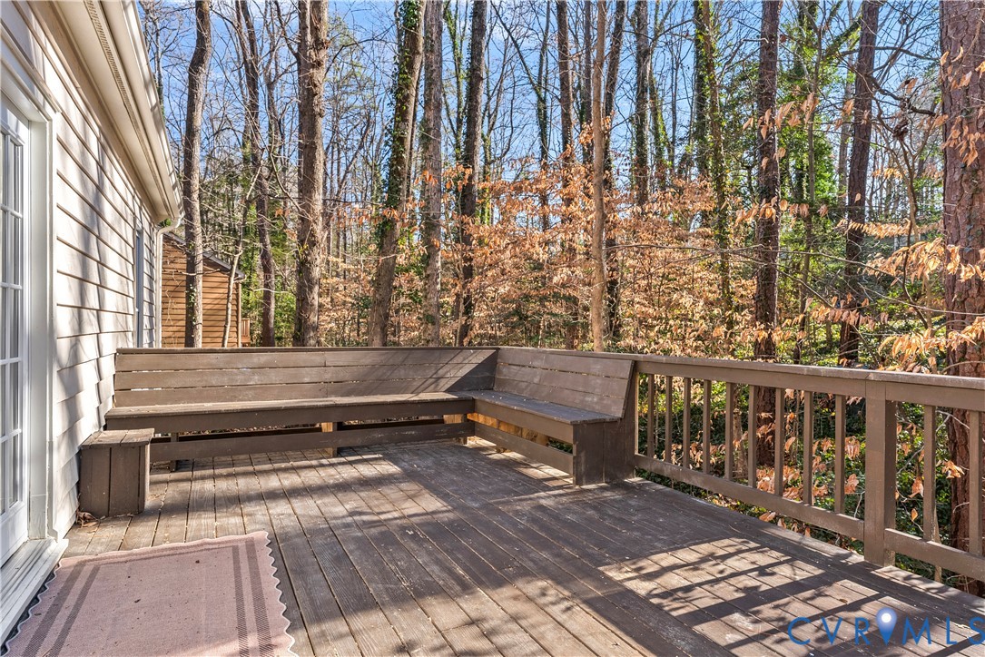 13207 Court Ridge Road Midlothian, VA 23112 - Photo 34 of 36 a view of a roof deck with wooden floor and fence