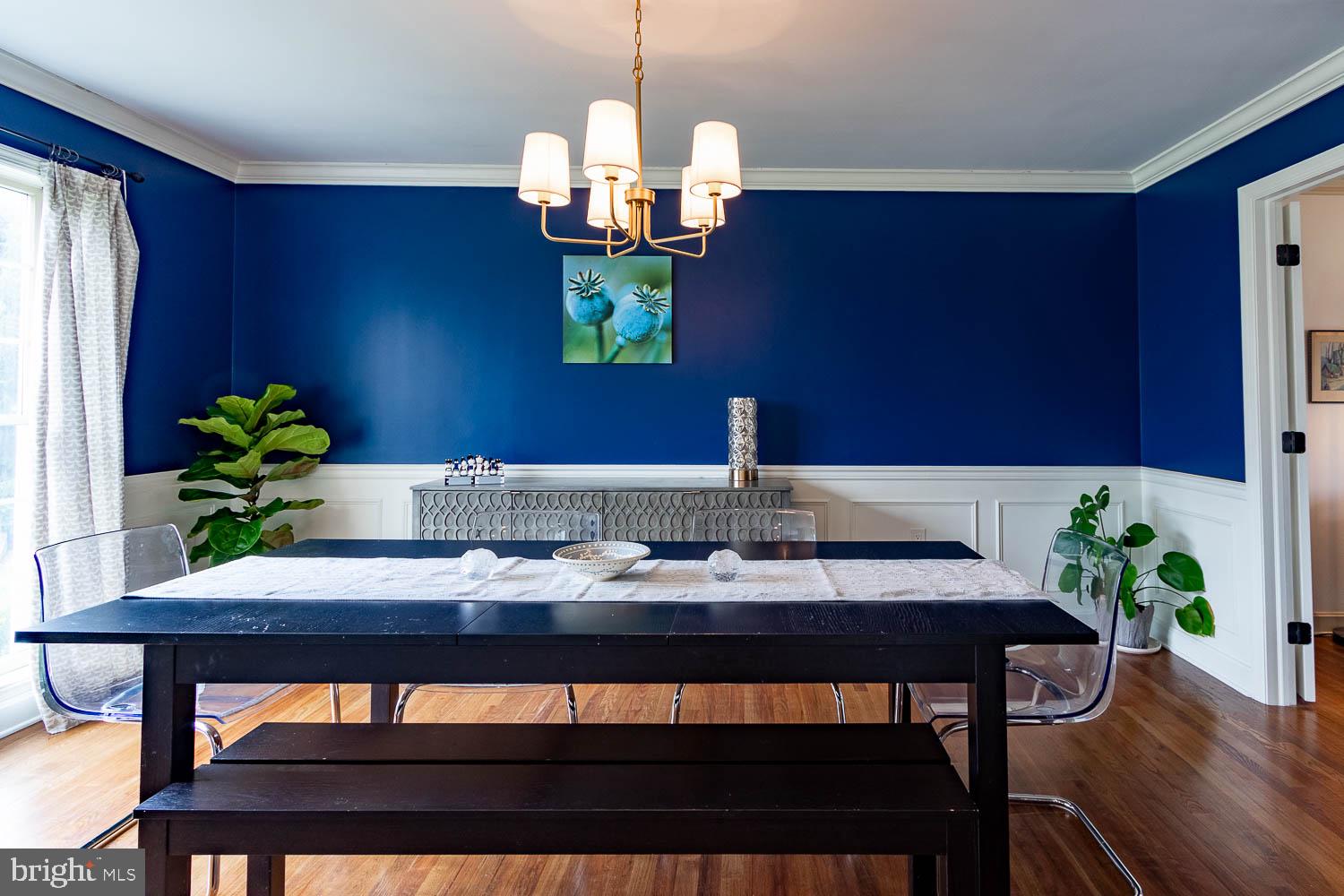 115 Heiskel Drive Port Matilda, PA 16870 - Photo 26 of 66 Elegant dining space with bold blue walls.