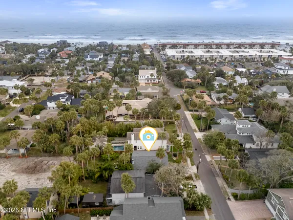 an aerial view of multiple house