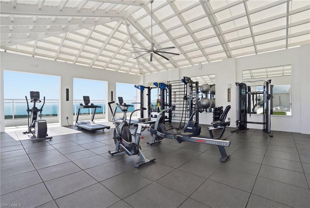 13945 Old Coast Road, Unit 803 Naples, FL 34110 - Photo 32 of 37 a room with lots of gym equipment