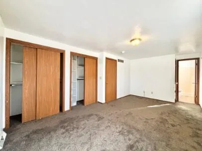 an empty room with a natural light