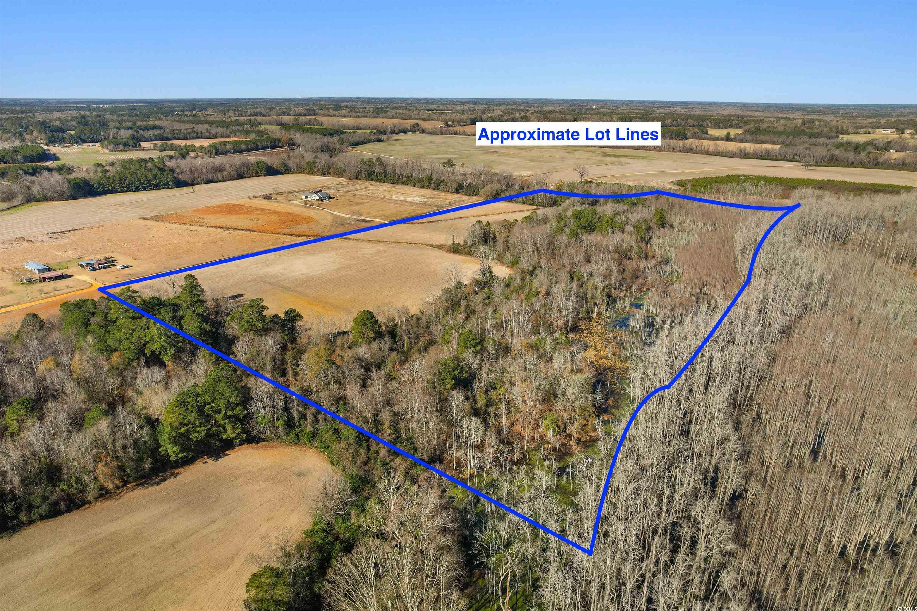 Tbd Elista Road Mullins, SC 29574 - Photo 5 of 16 Overview of rural landscape featuring property parcel outlined