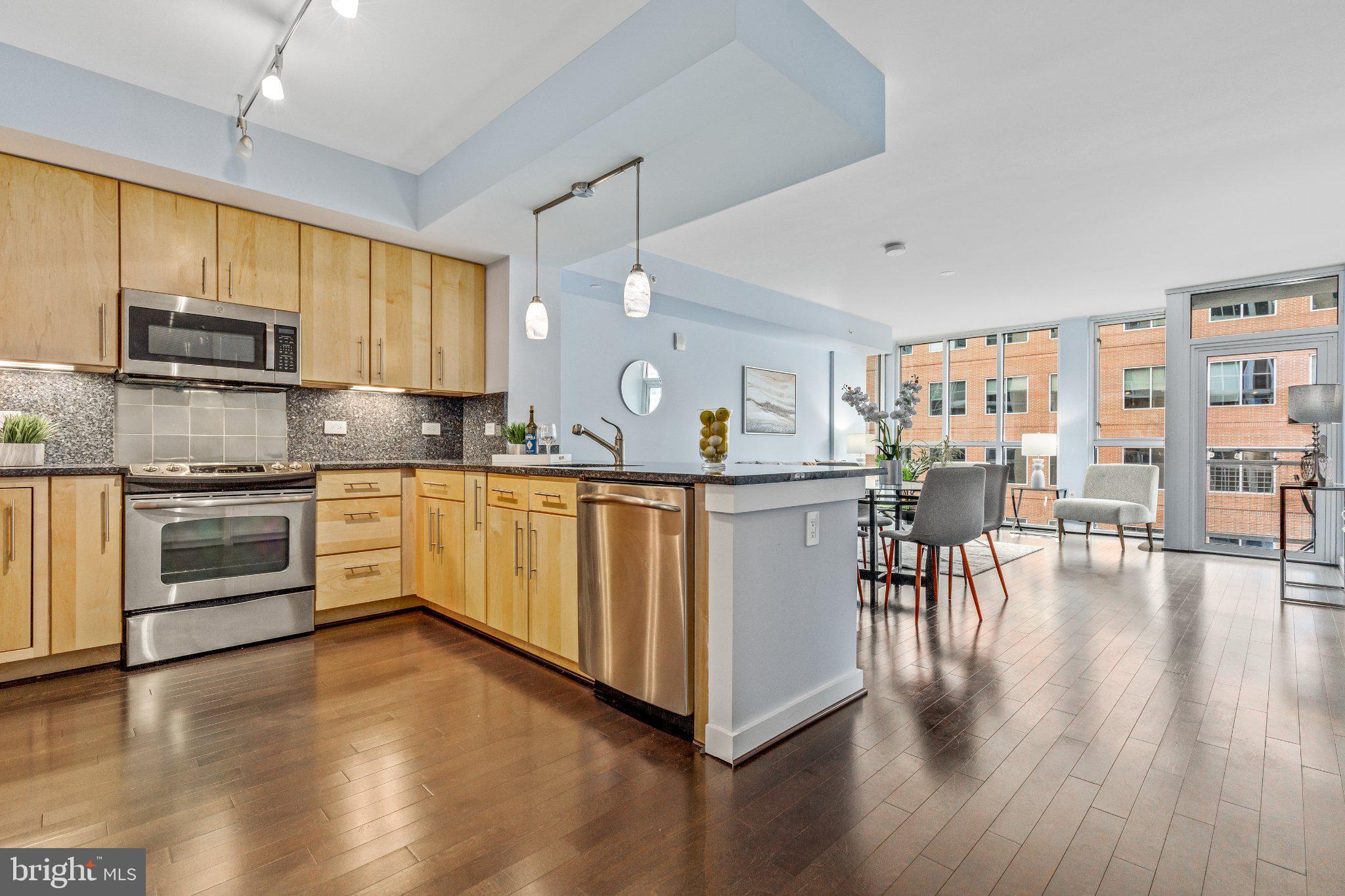 1025 First Street Southeast, Unit 611 Washington, DC 20003 - Photo 7 of 34 Modern kitchen with urban views.