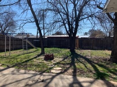 3807 26th Street Lubbock, TX 79410 - Photo 19 of 19 a view of a backyard with wooden fence