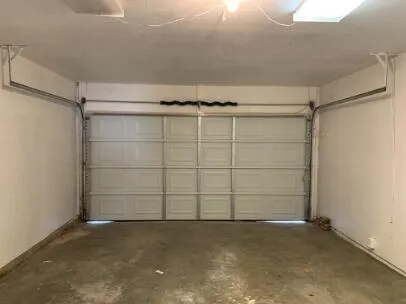 a view of a garage