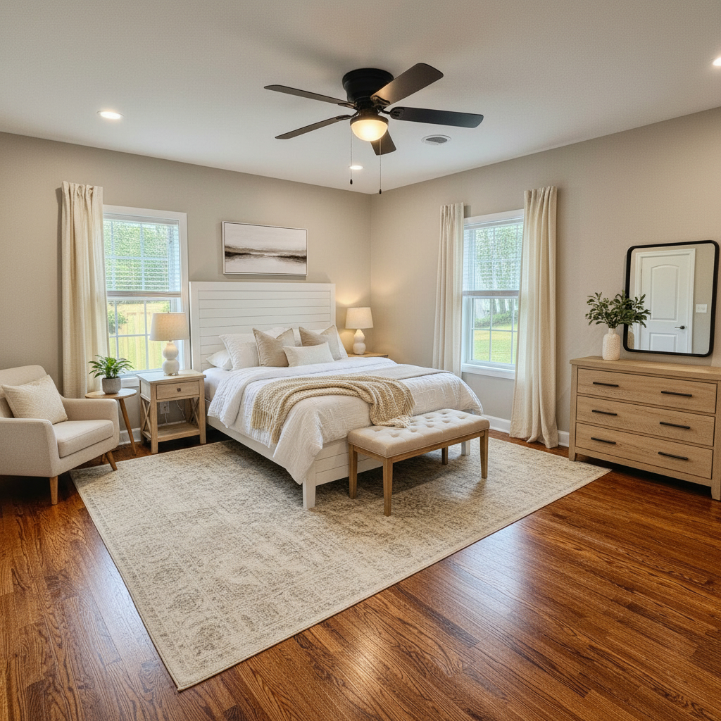 314 West 12th Street Metropolis, IL 62960 - Photo 25 of 29 a bedroom with a bed and a couch