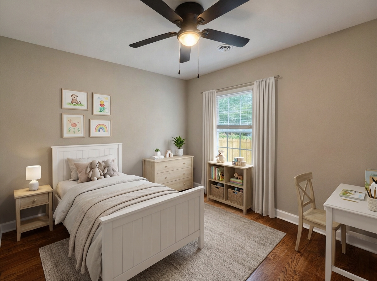314 West 12th Street Metropolis, IL 62960 - Photo 27 of 29 a bedroom with a bed and a chandelier