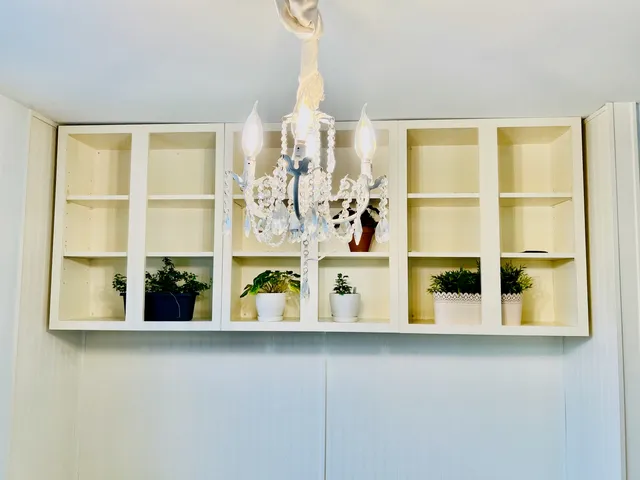 a view of a living room with a window