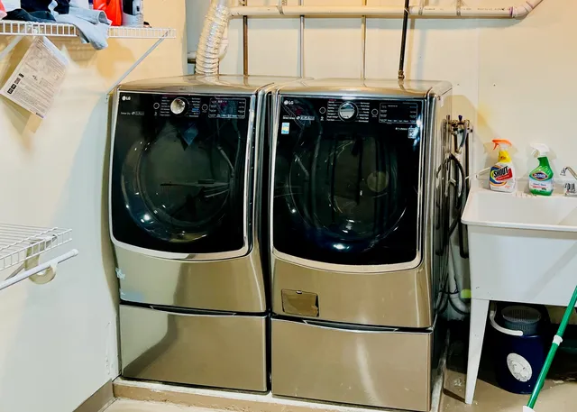 a big house with a big yard and large trees