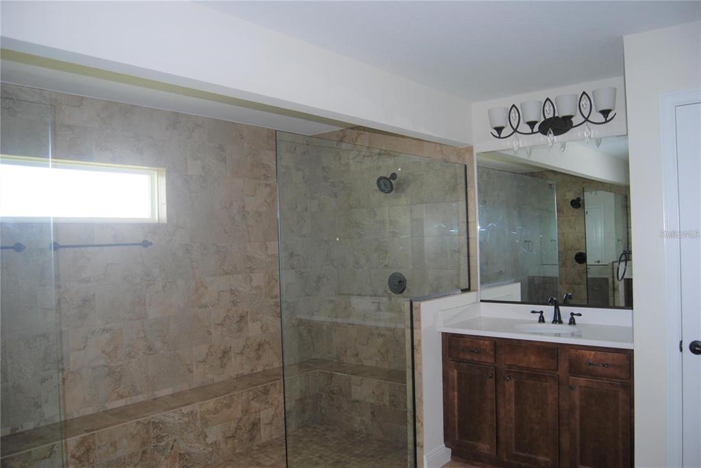 1167 Southeast 63rd Ct Road Ocala, FL 34472 - Photo 18 of 37 a bathroom with a shower sink and mirror