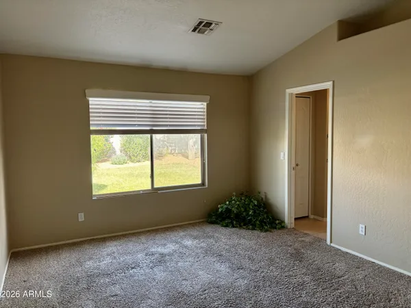 an empty room with a window