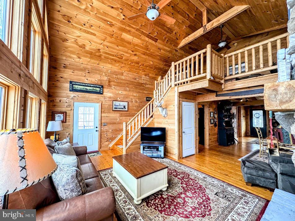 54 Summit Road Hazleton, PA 18202 - Photo 22 of 70 LIVING ROOM WITH VAULTED CEILING & WALL OF WINDOWS