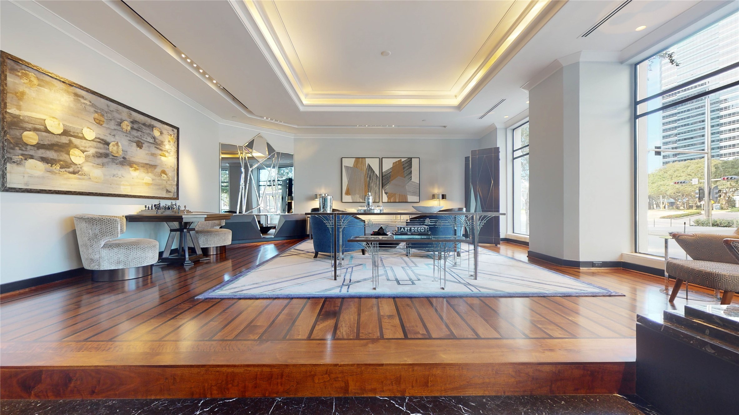 1409 Post Oak Boulevard, Unit 902 Houston, TX 77056 - Photo 6 of 38 a living room with furniture and a large window