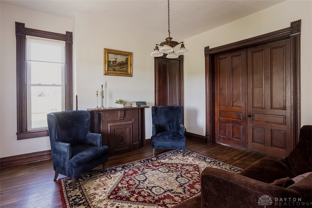 727 Clifton Road Xenia, OH 45385 - Photo 16 of 49 Parlor, French Doors Closed For Privacy