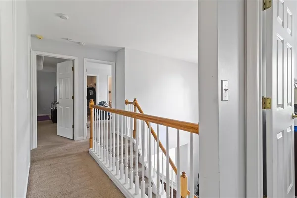 a view of a hallway with a hallway