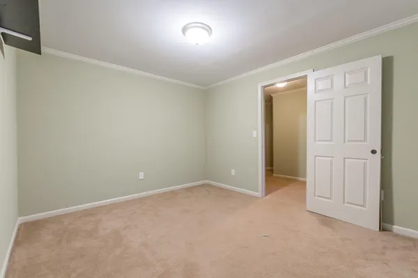 an empty room with an entryway