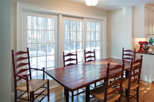 151 Plymouth Road Newton, MA 02461 - Photo 8 of 12 a view of a dining room with furniture and a window