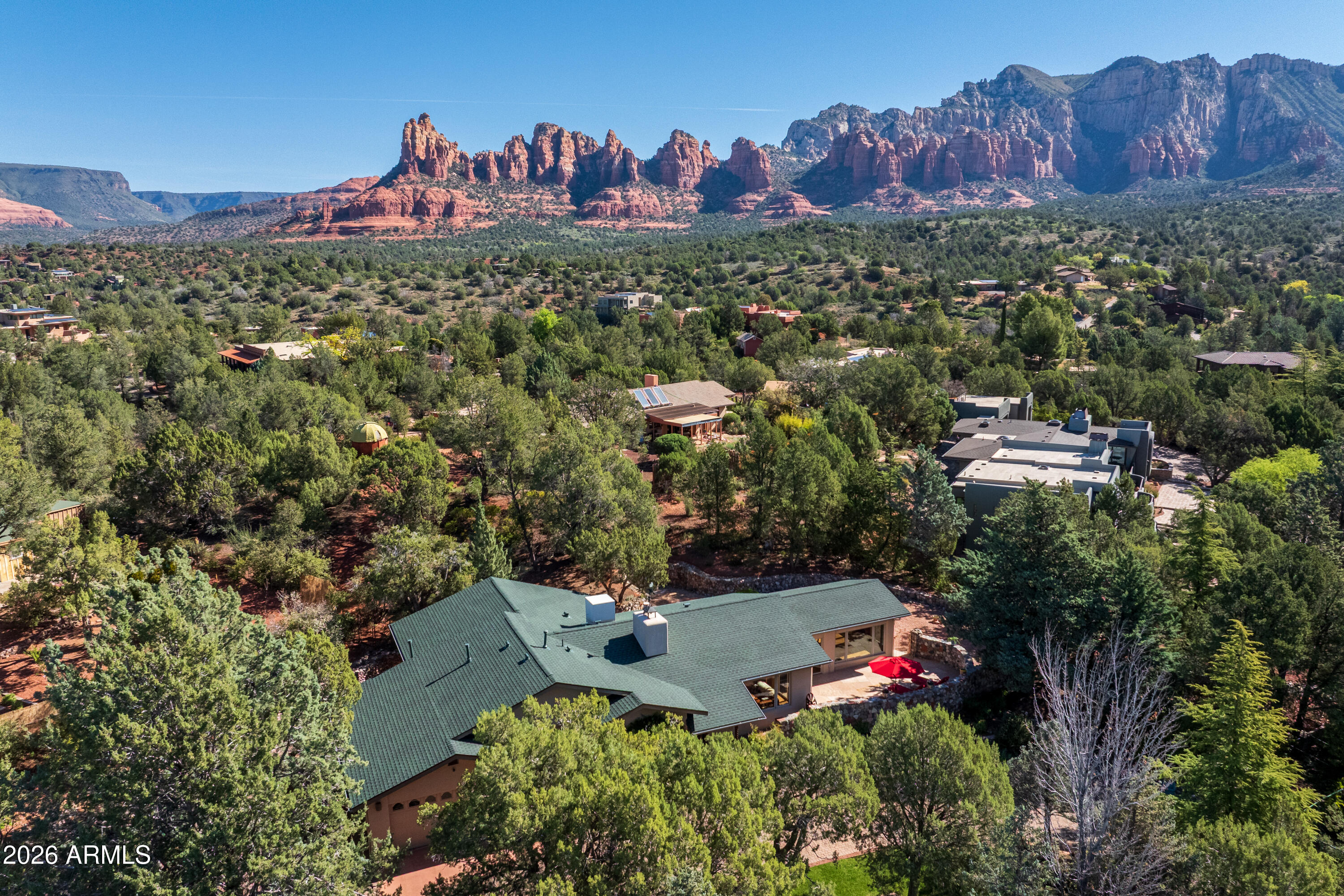 190 Morgan Road Sedona, AZ 86336 - Photo 4 of 51 an aerial view of multiple house
