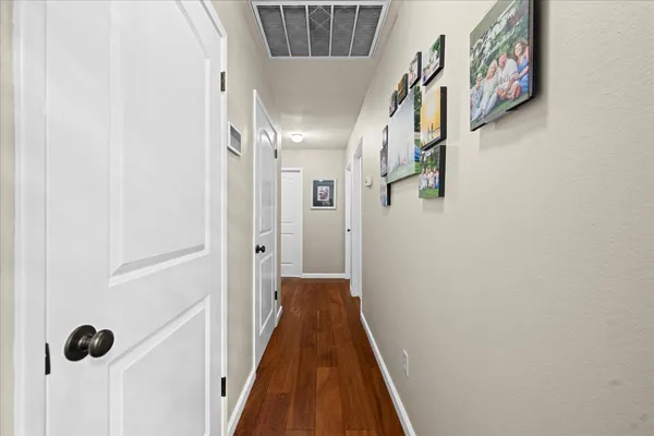 a view of hallway with stairs