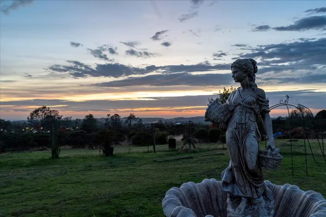 a view of a lake with mountains in the background