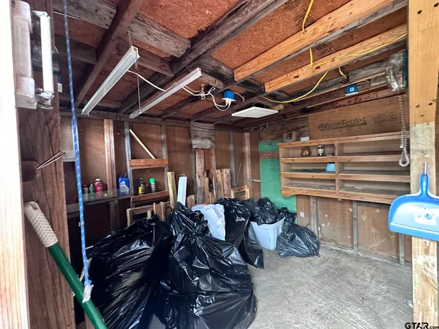 a view of a storage room