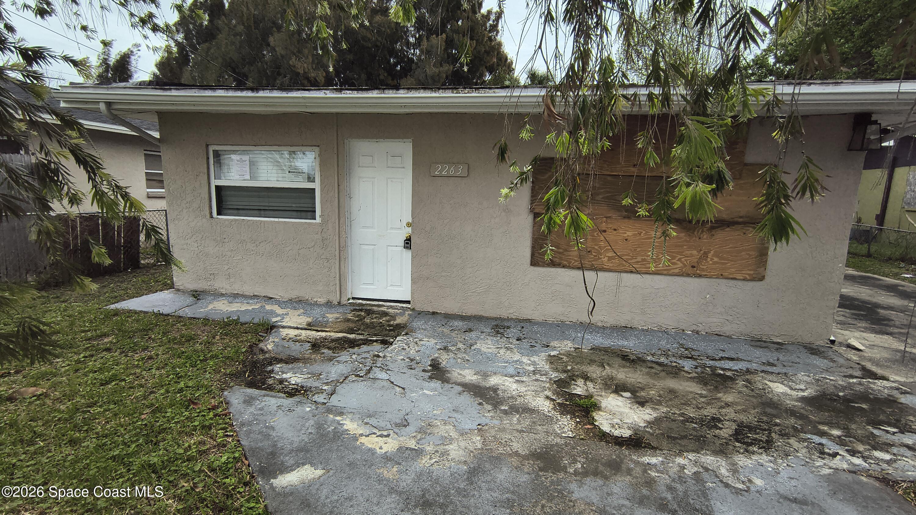 a view of a small house