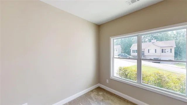 an empty room with a window