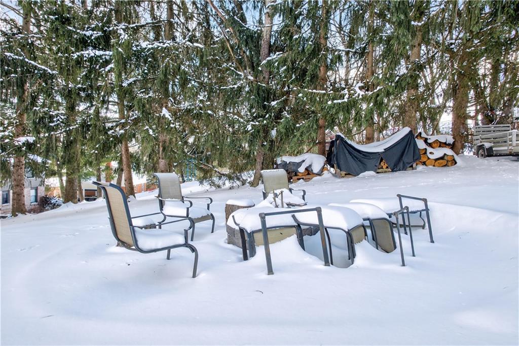 909 Bebout Road Venetia, PA 15367 - Photo 35 of 42 Wintery view of fire pit area