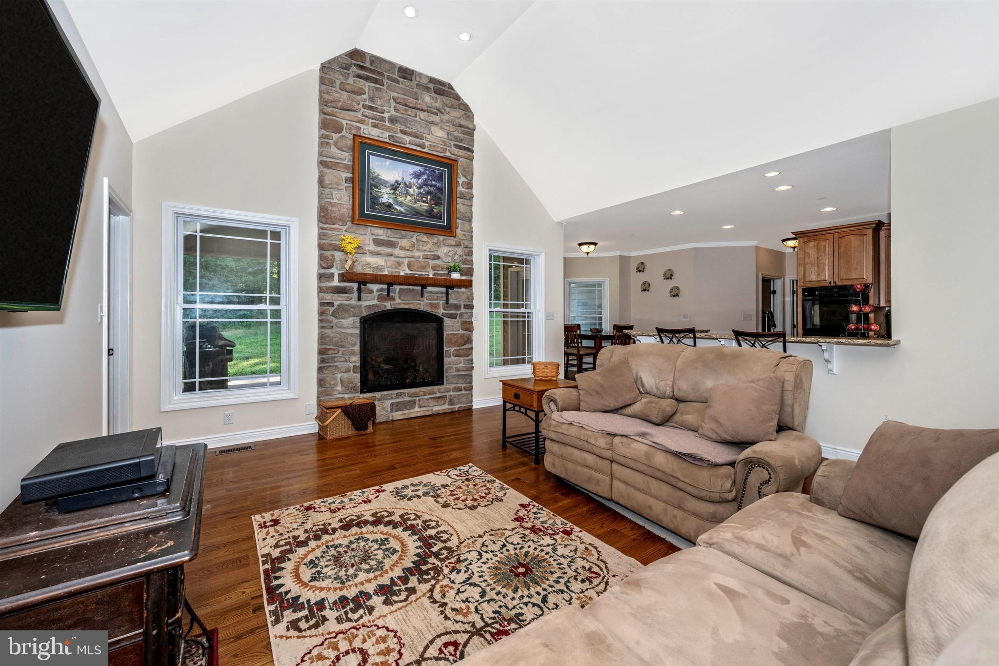 1920 Mayberry Road Westminster, MD 21158 - Photo 5 of 45 Living Room w/ Gas FP w/ Stacked Stone