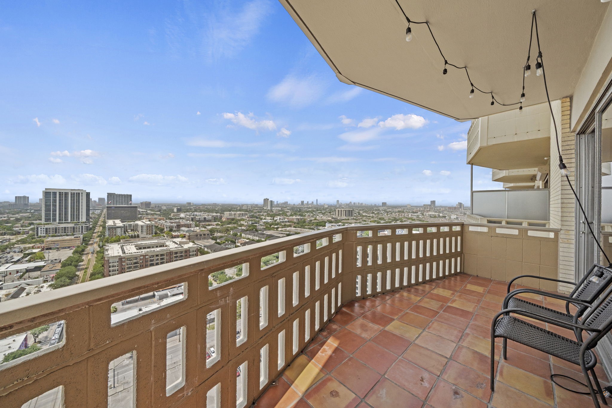 2016 Main Street, Unit 2302 Houston, TX 77002 - Photo 23 of 34 Beautiful city views from the private balcony, offering an elevated perspective from the 23rd floor.