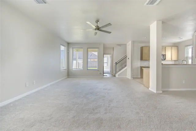 a view of a hallway with workspace