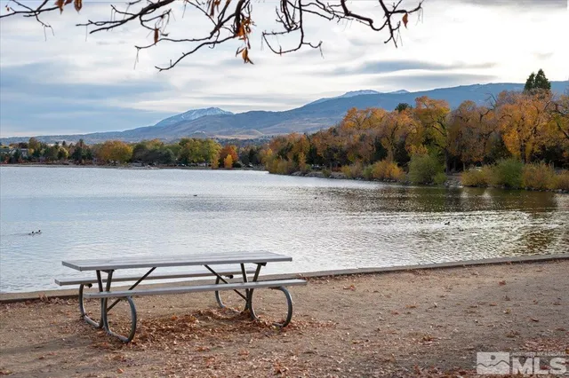 a view of lake with mountain view