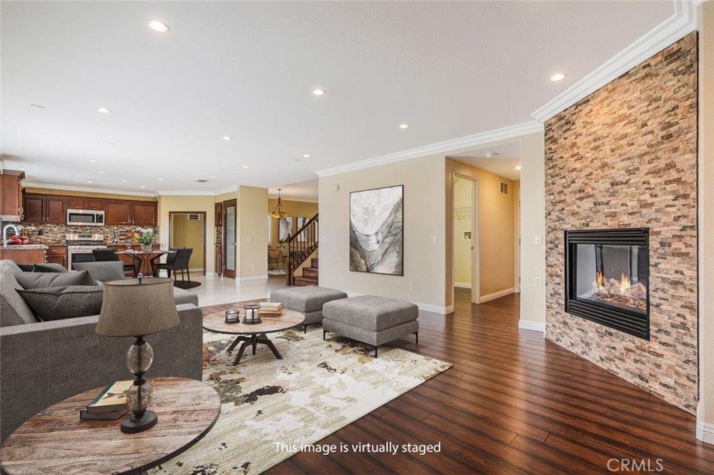 17262 Hawkwood Drive Riverside, CA 92503 - Photo 11 of 33 a living room with fireplace furniture and a fireplace
