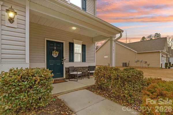 a front view of a house