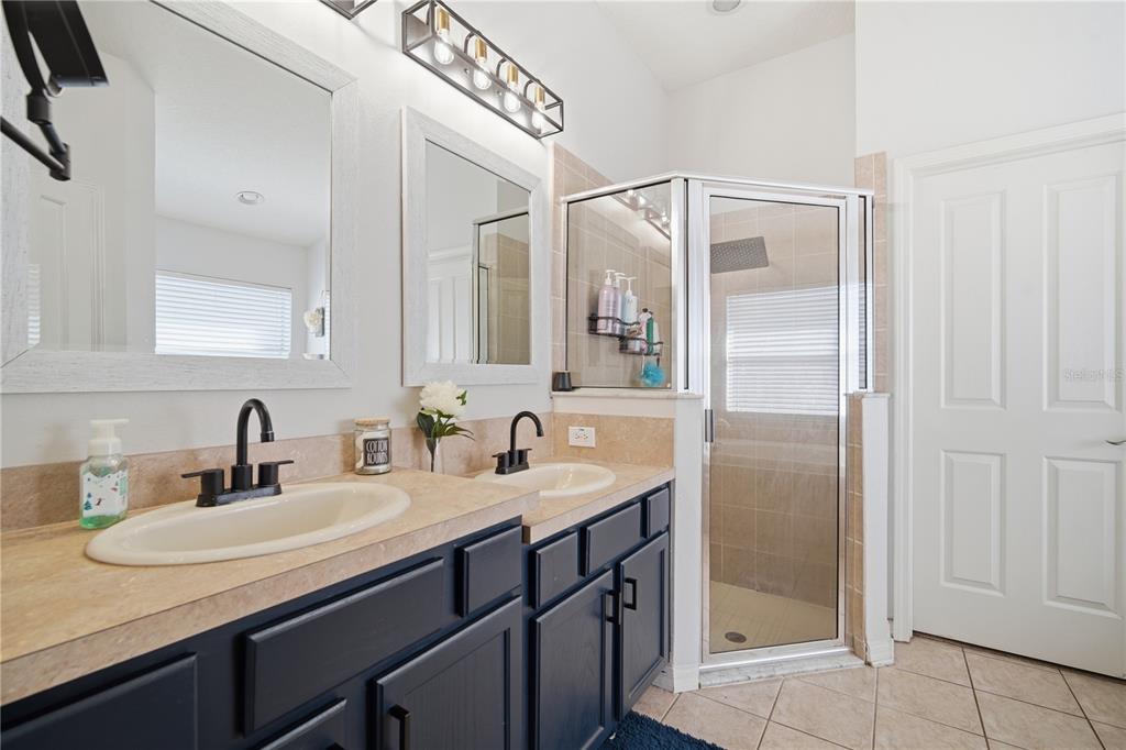 6325 Bridgecrest Drive Lithia, FL 33547 - Photo 14 of 72 a bathroom with a granite countertop sink and a mirror