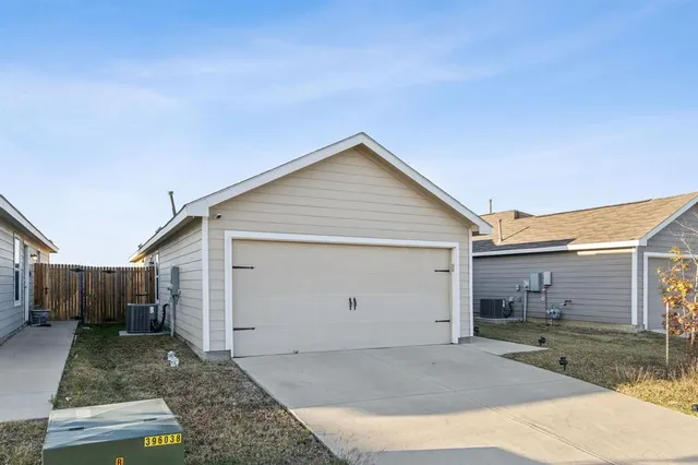 a view of backyard of house