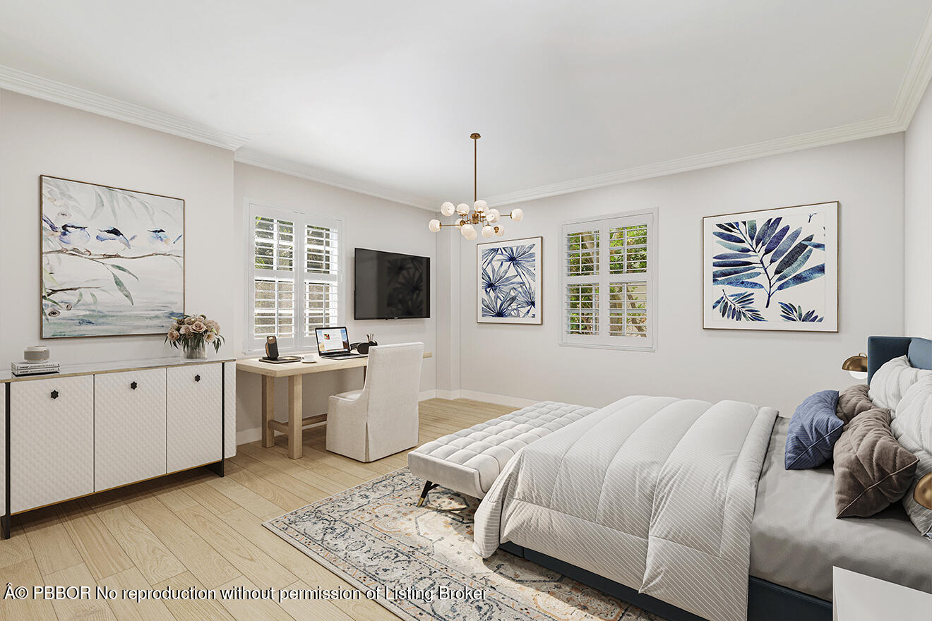 330 Cocoanut Row, Unit 12 Palm Beach, FL 33480 - Photo 14 of 19 a bed room with two beds and a flat screen tv