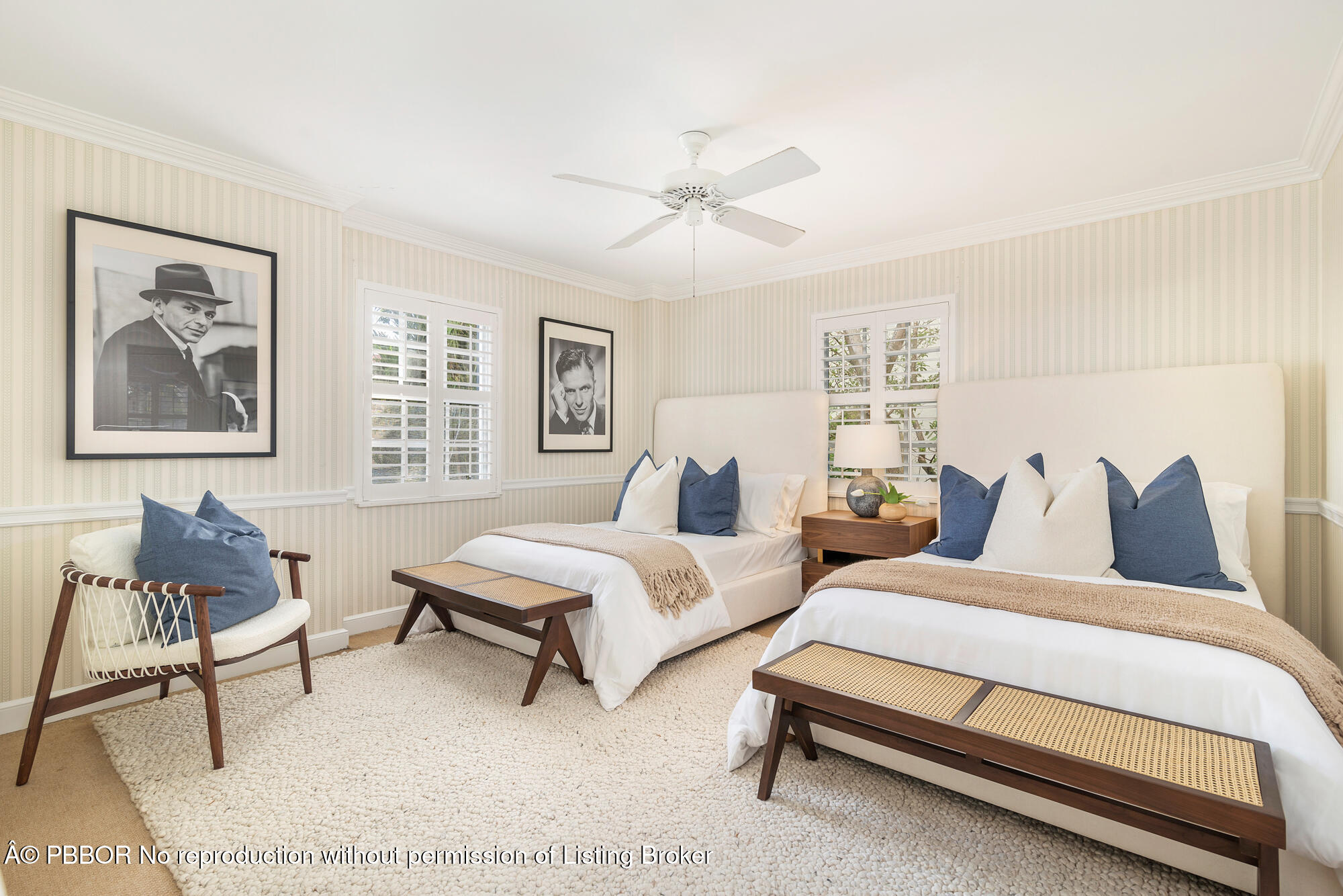 330 Cocoanut Row, Unit 12 Palm Beach, FL 33480 - Photo 7 of 18 a bedroom with two beds and a painting on the wall