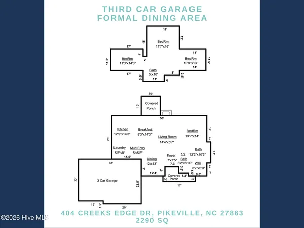 $364,900 | 404 Creeks Edge Drive, Pikeville, NC 27863