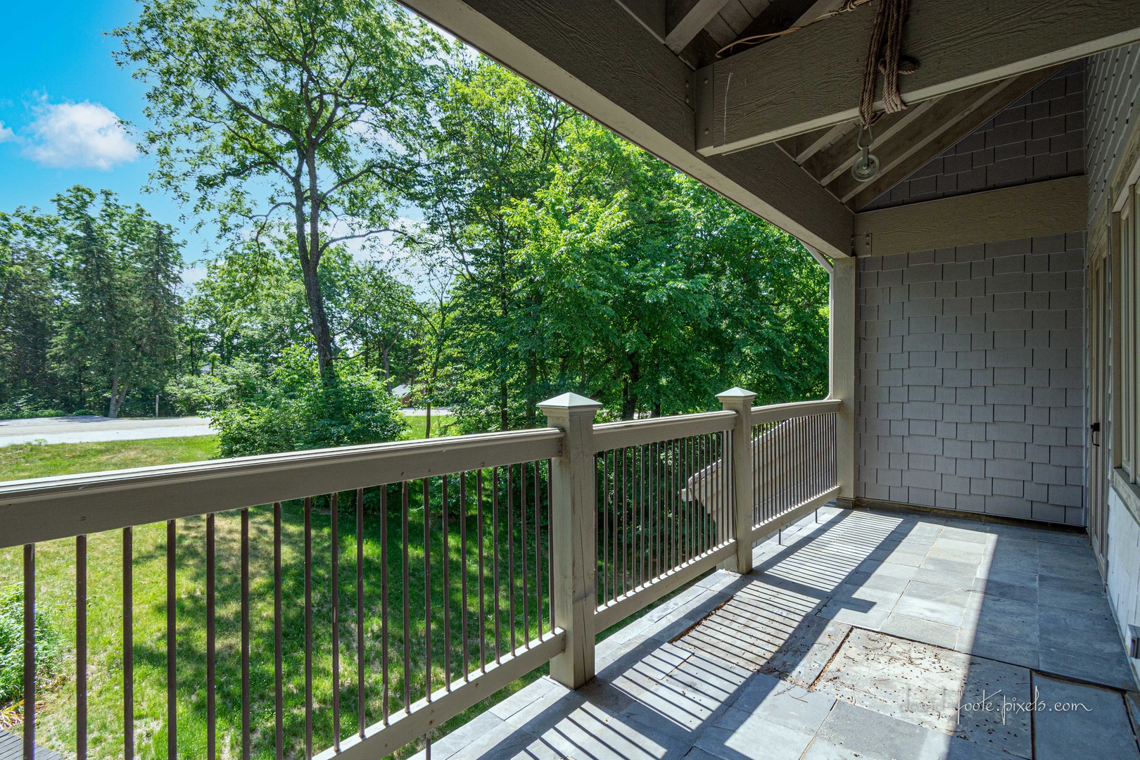 18 Lookout Trace Galena, IL 61036 - Photo 37 of 56 a view of balcony with wooden floor