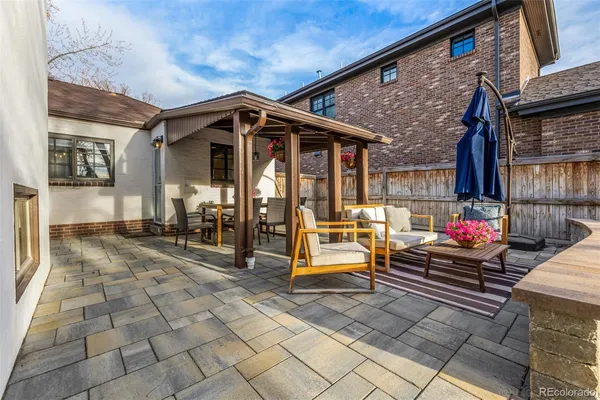 a view of outdoor seating space