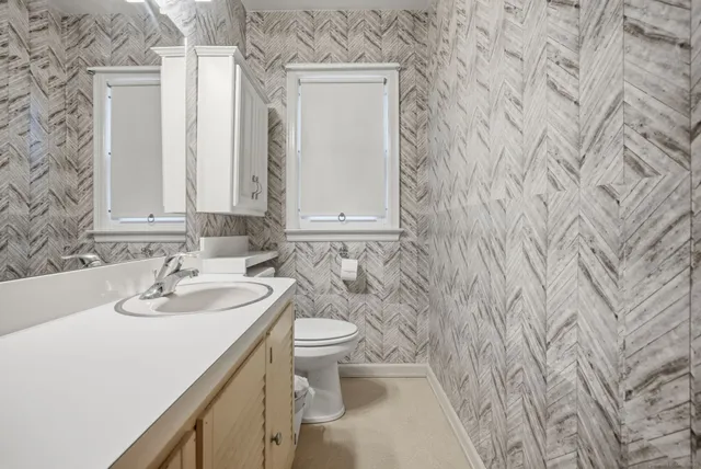 a bathroom with a sink and a toilet