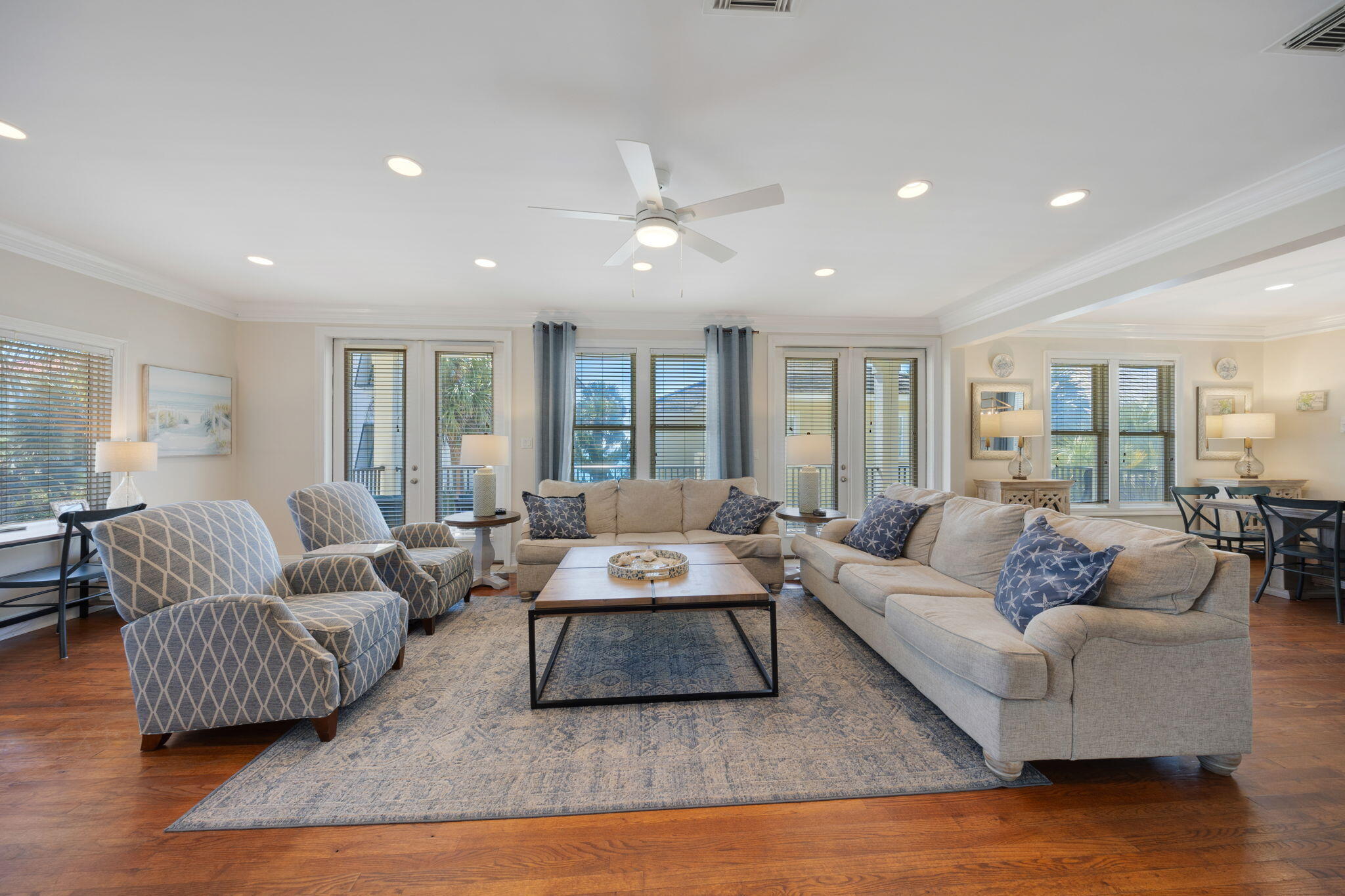 44 South Grande Beach Drive Santa Rosa Beach, FL 32459 - Photo 13 of 68 a living room with furniture and a large window