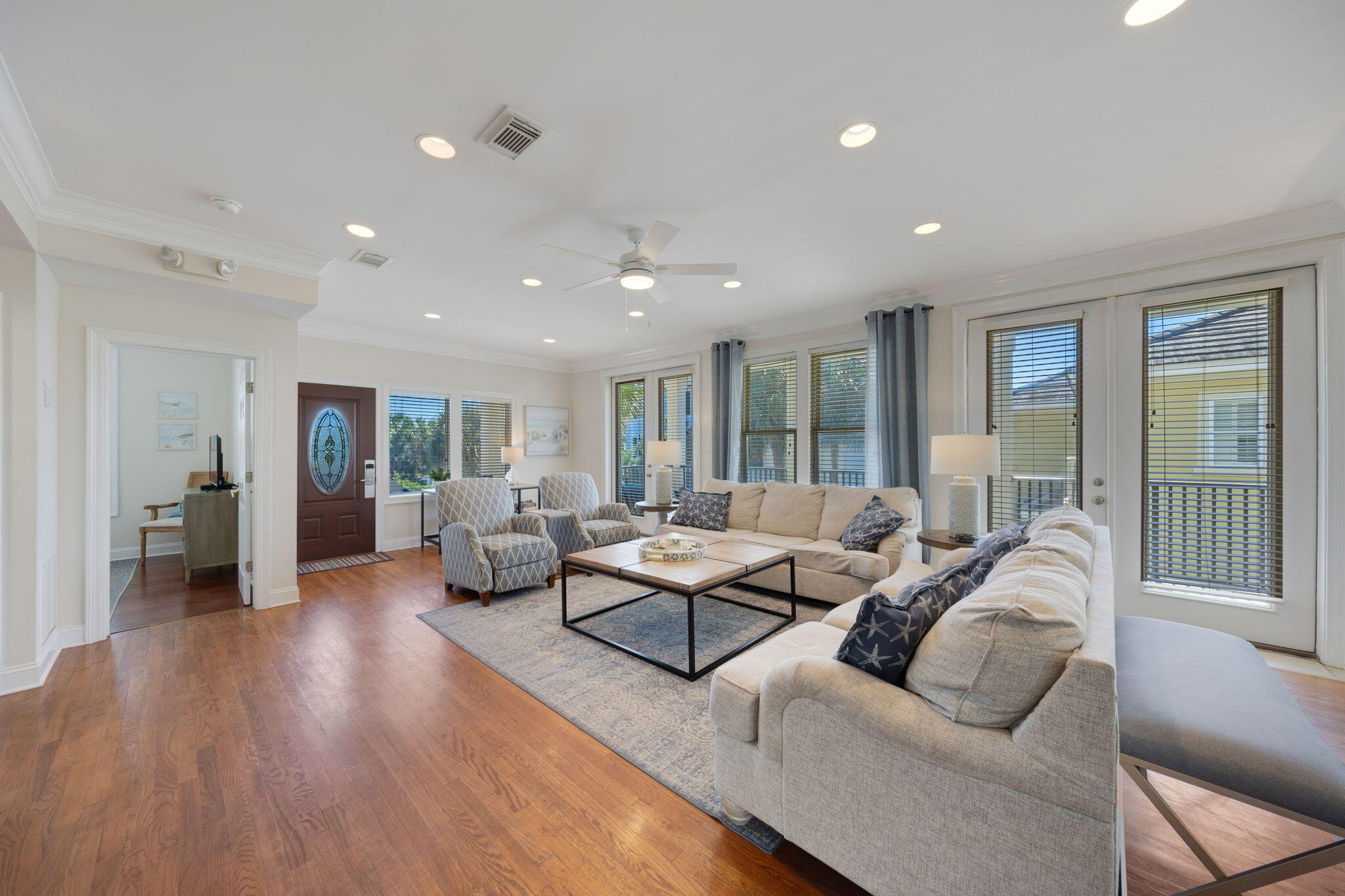 44 South Grande Beach Drive Santa Rosa Beach, FL 32459 - Photo 14 of 68 a living room with furniture and wooden floor
