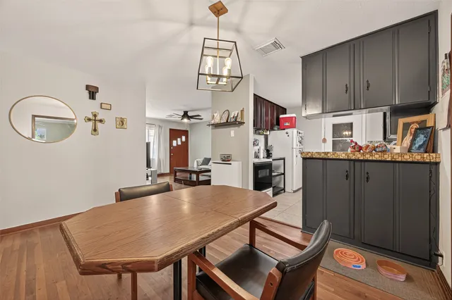 a bedroom with a bed and furniture