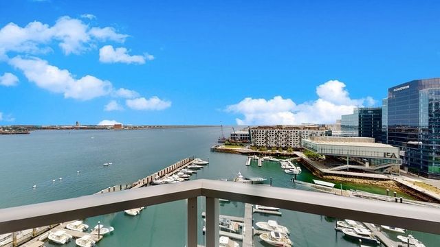 a view of a city from a balcony