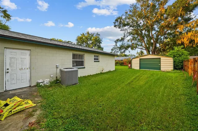 a house view with a garden space