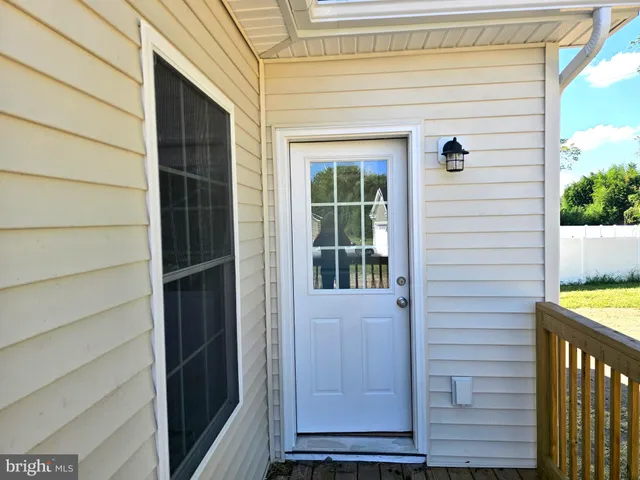 a view of front door of house